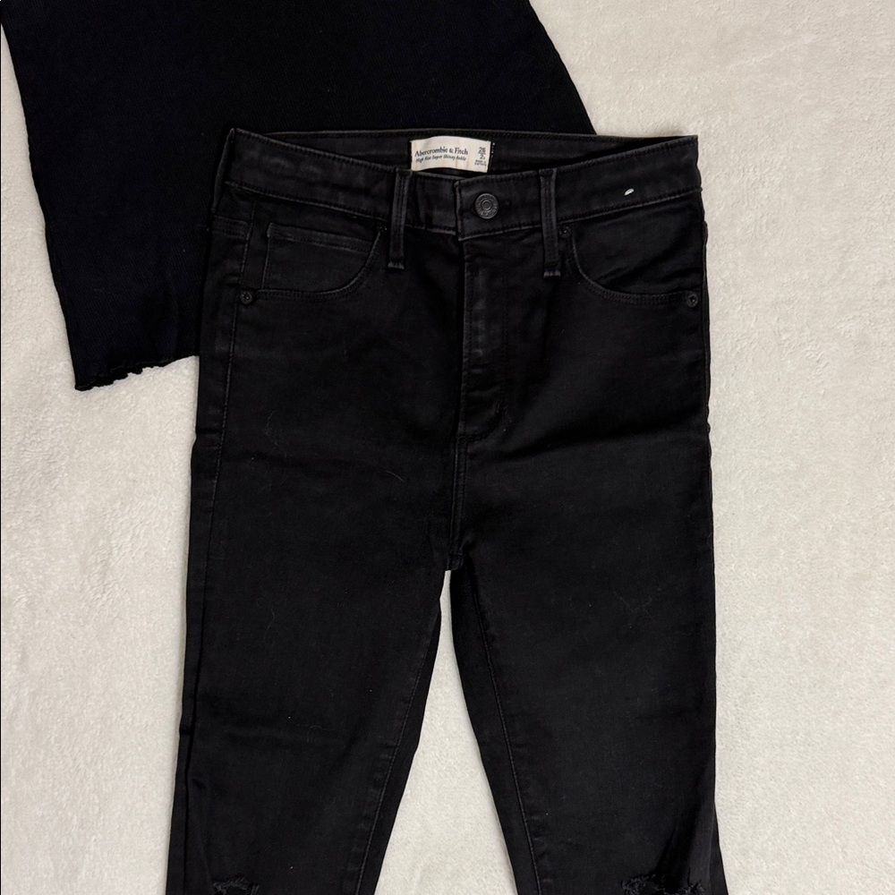 Abercrombie & Fitch high rise super skinny ankle jeans